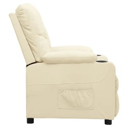 Fauteuil inclinable Crème Similicuir 