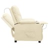 Fauteuil inclinable Crème Similicuir 