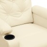 Fauteuil inclinable Crème Similicuir 