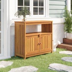Table console de jardin 80x35x75 cm bois massif d'acacia 