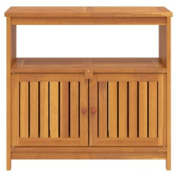 Table console de jardin 80x35x75 cm bois massif d'acacia 