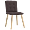 Chaises à manger lot de 4 marron foncé tissu 