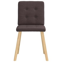 Chaises à manger lot de 4 marron foncé tissu 