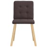 Chaises à manger lot de 4 marron foncé tissu 