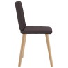 Chaises à manger lot de 4 marron foncé tissu 