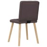 Chaises à manger lot de 4 marron foncé tissu 