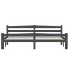 Cadre de lit sans matelas gris foncé pin massif 180x200 cm 
