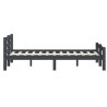 Cadre de lit sans matelas gris foncé pin massif 180x200 cm 