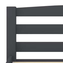 Cadre de lit sans matelas gris foncé pin massif 180x200 cm 
