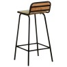 Chaises de bar lot de 2 bois de récupération solide 