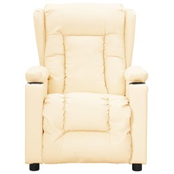 Fauteuil inclinable Crème Similicuir 