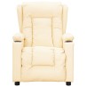 Fauteuil inclinable Crème Similicuir 