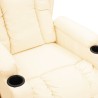 Fauteuil inclinable Crème Similicuir 