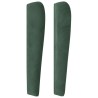 Tête de lit avec oreilles Vert foncé 203x23x118/128 cm Velours 