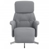 Fauteuil inclinable avec repose-pieds gris clair tissu 