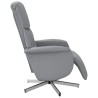 Fauteuil inclinable avec repose-pieds gris clair tissu 