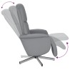 Fauteuil inclinable avec repose-pieds gris clair tissu 