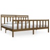 Cadre de lit sans matelas marron miel bois massif 200x200 cm 