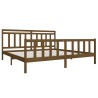 Cadre de lit sans matelas marron miel bois massif 200x200 cm 