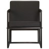 Fauteuil noir cuir véritable 