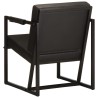 Fauteuil noir cuir véritable 