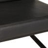 Fauteuil noir cuir véritable 