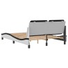 Cadre de lit sans matelas blanc et noir 120x200 cm similicuir 