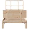 Lit bibliothèque sans matelas 90x190 cm bois de pin massif 