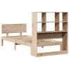 Lit bibliothèque sans matelas 90x190 cm bois de pin massif 