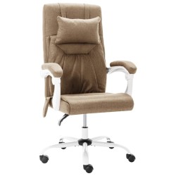 Chaise de bureau de massage Taupe Tissu 