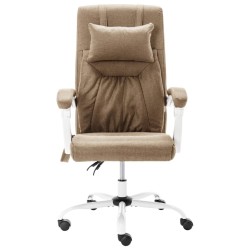 Chaise de bureau de massage Taupe Tissu 