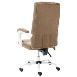 Chaise de bureau de massage Taupe Tissu 
