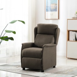 Fauteuil Inclinable Taupe Tissu 