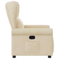 Fauteuil inclinable Crème Tissu 