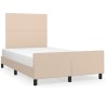 Cadre de lit sans matelas cappuccino 120x190 cm similicuir 