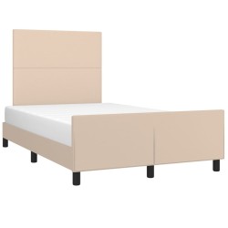 Cadre de lit sans matelas cappuccino 120x190 cm similicuir 