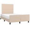 Cadre de lit sans matelas cappuccino 120x190 cm similicuir 