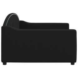 Lit de repos sans matelas noir 100x200 cm tissu 