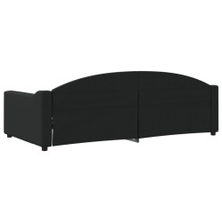 Lit de repos sans matelas noir 100x200 cm tissu 