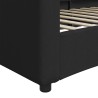 Lit de repos sans matelas noir 100x200 cm tissu 