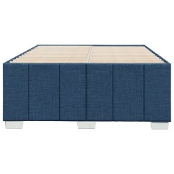 Cadre de lit sans matelas bleu 120x190 cm tissu 