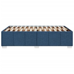 Cadre de lit sans matelas bleu 120x190 cm tissu 