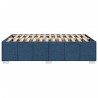 Cadre de lit sans matelas bleu 120x190 cm tissu 