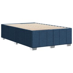 Cadre de lit sans matelas bleu 120x190 cm tissu 