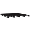 Lit de palette sans matelas noir 140x190 cm bois massif 