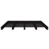 Lit de palette sans matelas noir 140x190 cm bois massif 