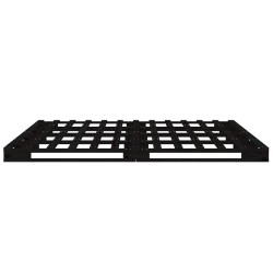 Lit de palette sans matelas noir 140x190 cm bois massif 