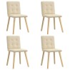 Chaises à manger lot de 4 crème tissu 