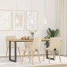 Chaises à manger lot de 4 crème tissu 