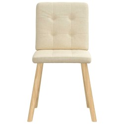 Chaises à manger lot de 4 crème tissu 
